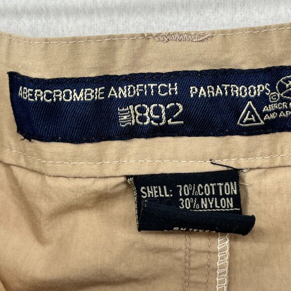 ABERCROMBIE & FITCH Shorts Mens L Paratroops 11" Cargo Military Cotton Nylon - Picture 10 of 15